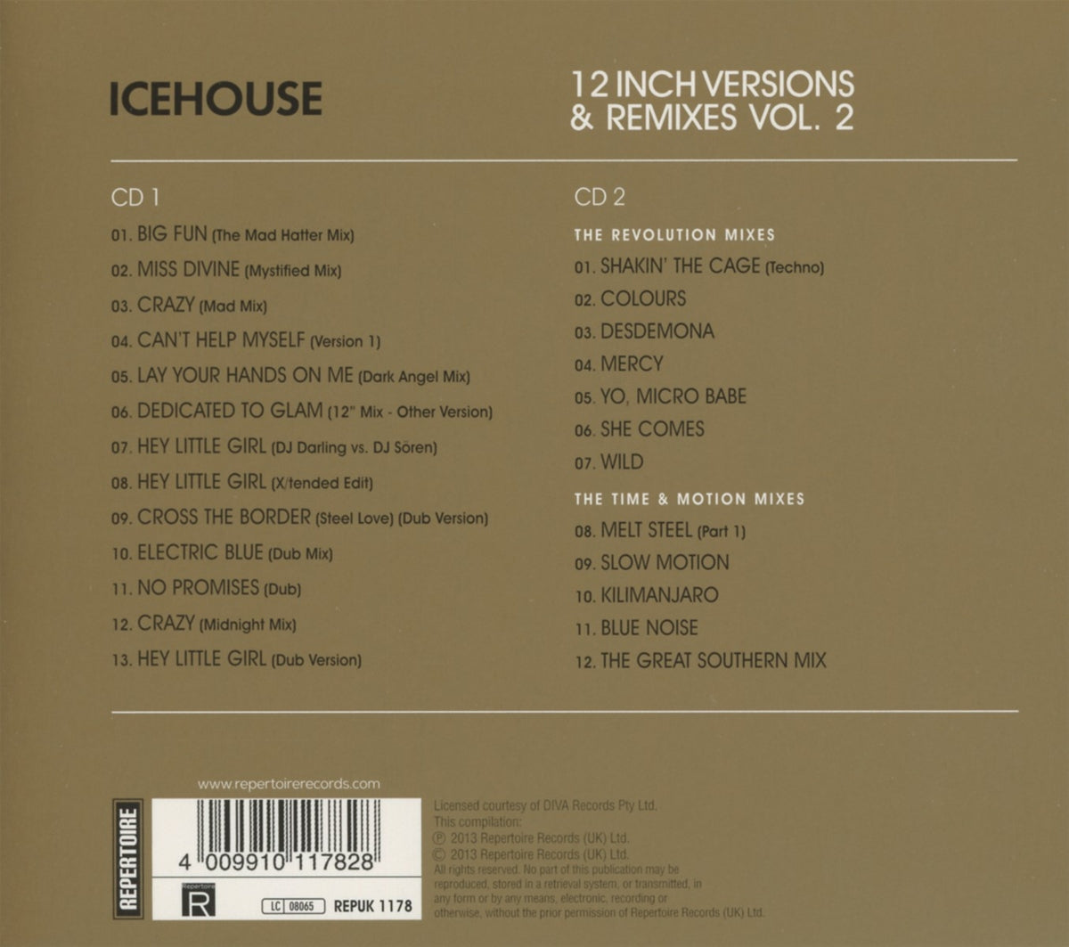 Icehouse - 12 Inch Versions & Remixes-Vol.2 (2CD)