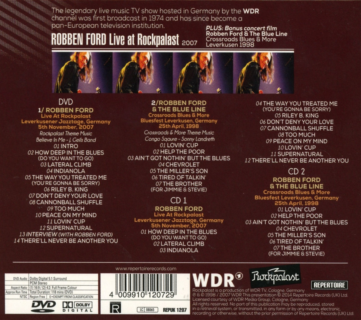 Robben Ford - Live At Rockpalast (CD+DVD)