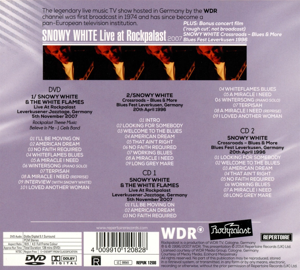 Snowy White - Live At Rockpalast (2CD+DVD)