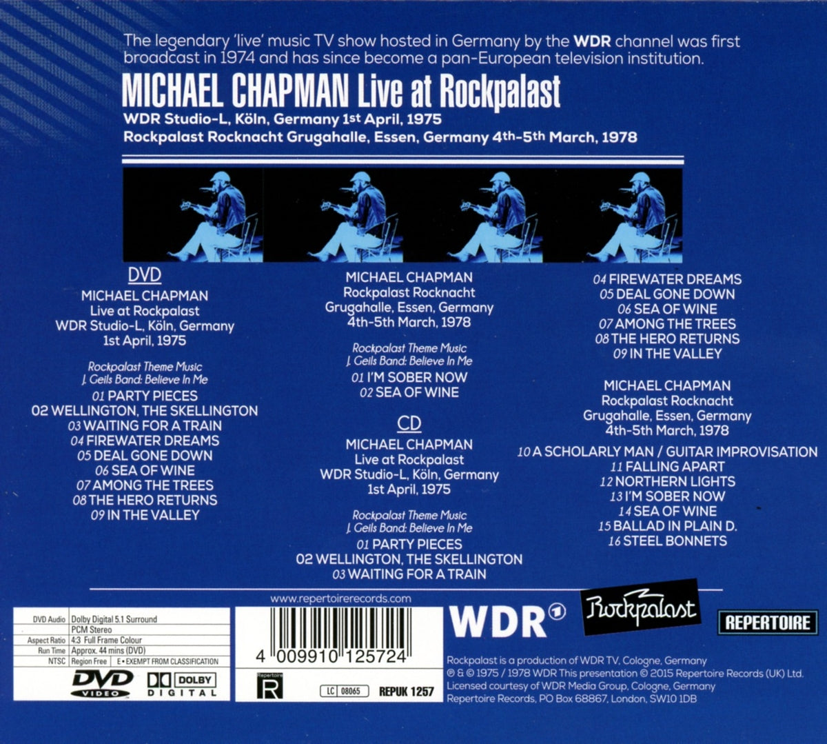 Michael Chapman - Live At Rockpalast 1975+1978 (CD+DVD)