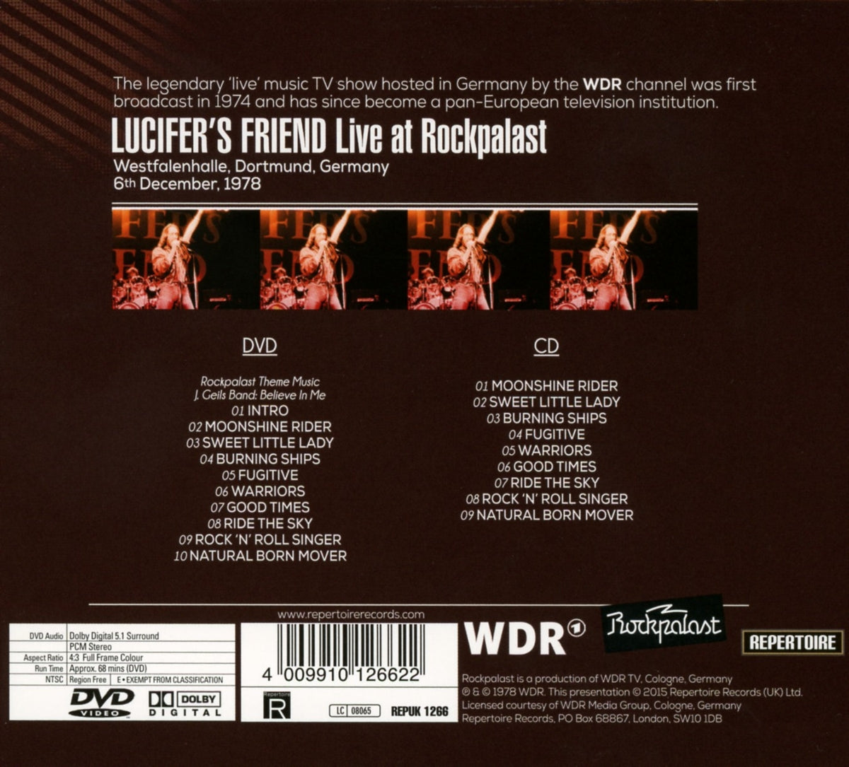 Lucifer's Friend - Live At Rockpalast (CD+DVD)
