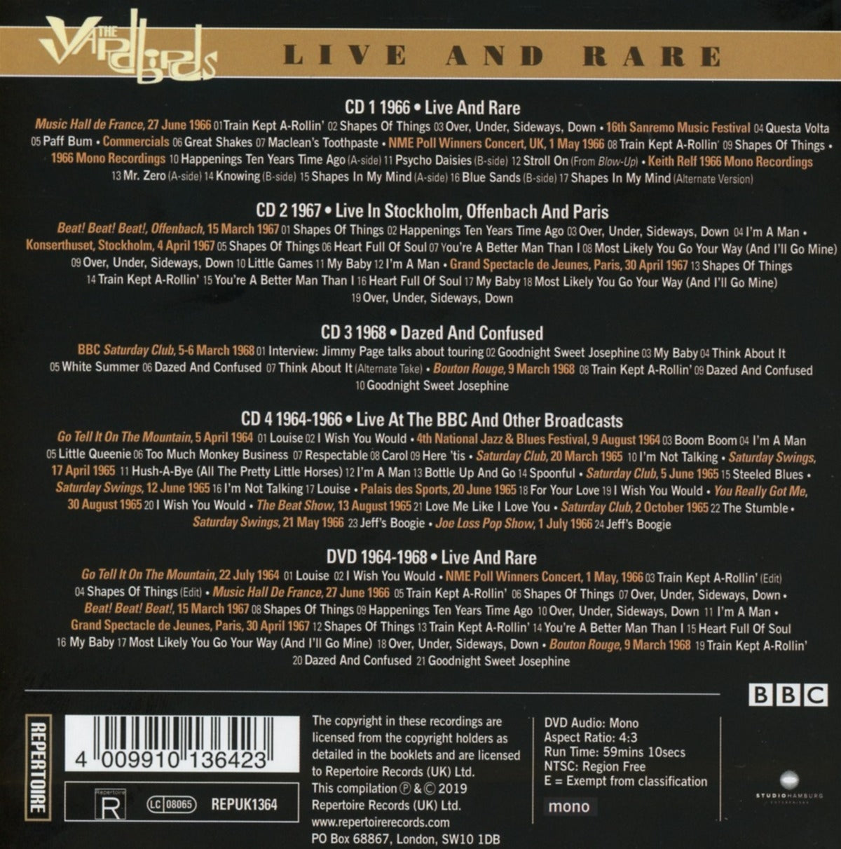 The Yardbirds - Live And Rare