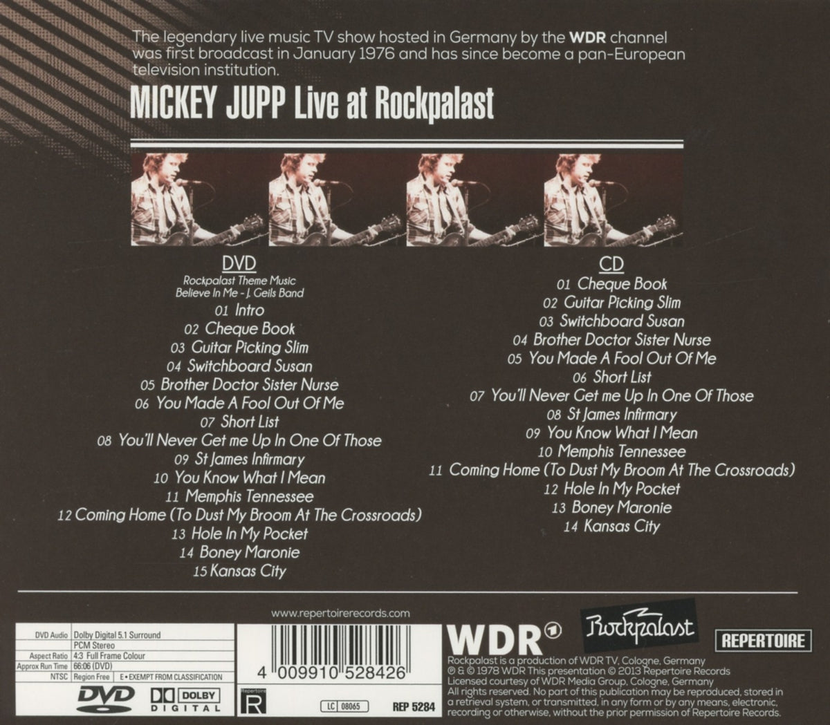 Mickey Jupp - Live At Rockpalast (1979) (CD+DVD)