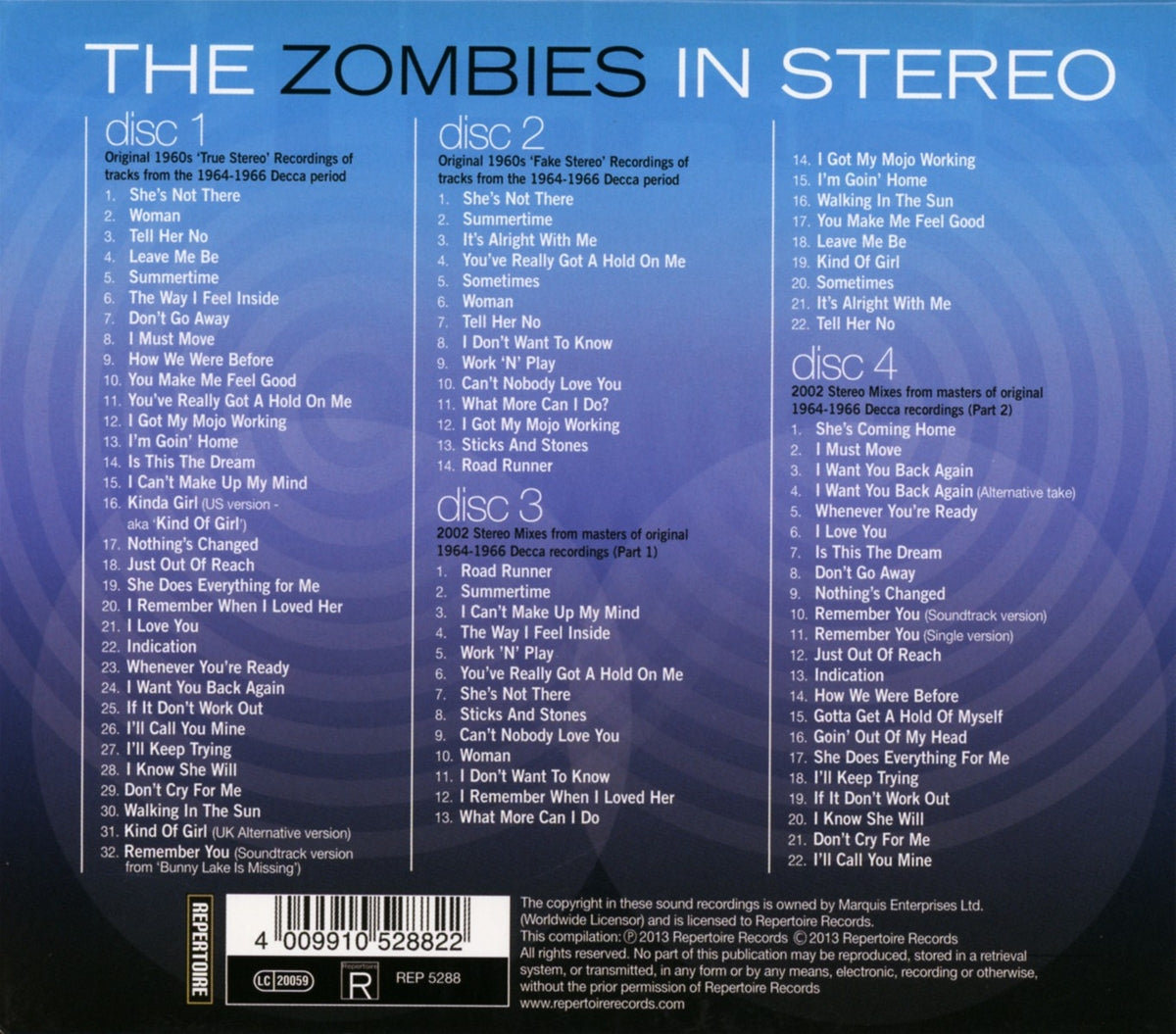 The Zombies - In Stereo (4CD)