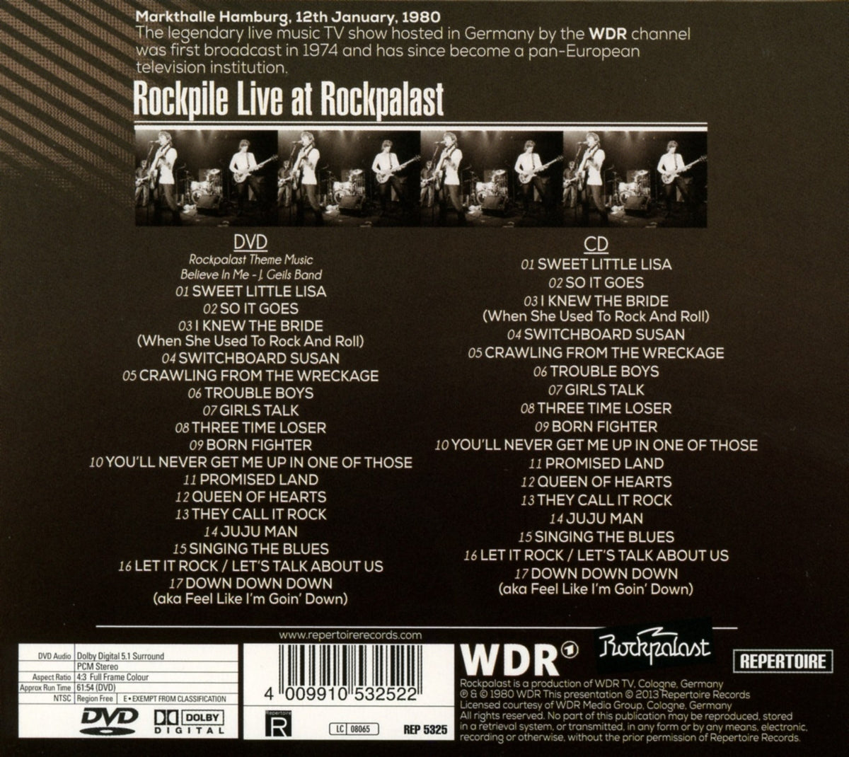 Rockpile - Live At Rockpalast 1980 (CD+DVD)