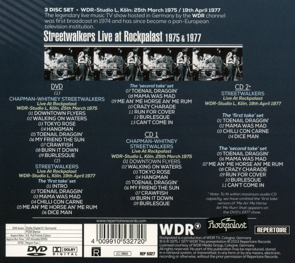 Streetwalkers - Live At Rockpalast 1975 & 1977 (2CD+DVD)