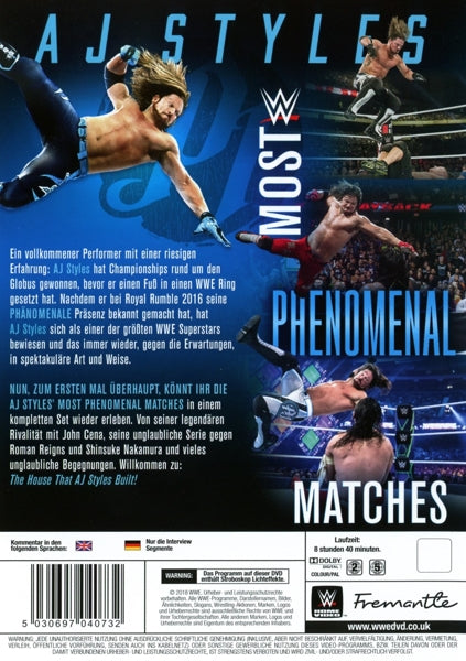 WWE - AJ Styles - Most Phenomenal Matches