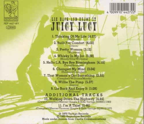 Juicy Lucy - Lie Back And Enjoy It (CD)